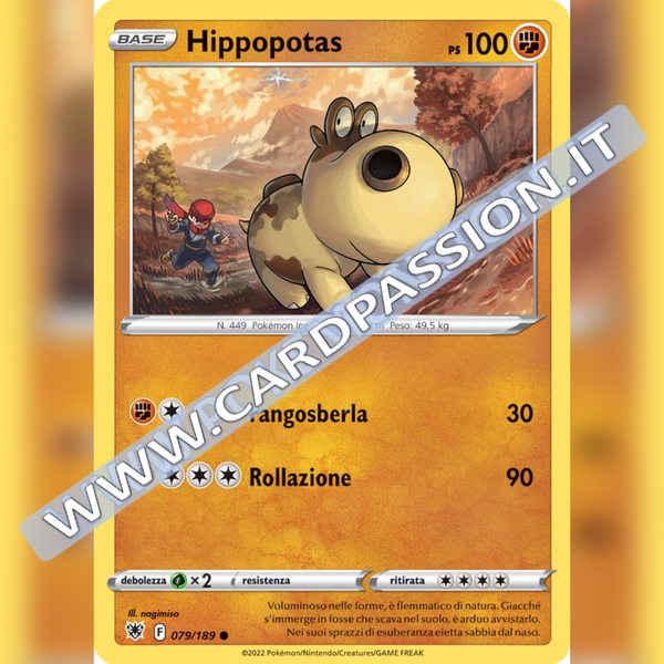 079/189 Hippopotas Comune | Lucentezza Siderale - Card Passion