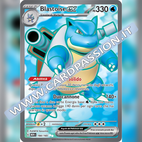 184/165 Blastoise ex (Full Art) | Scarlatto e Violetto 151