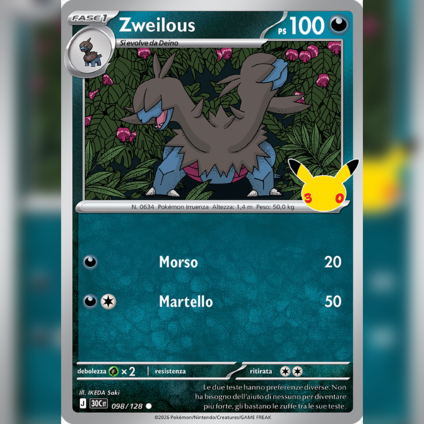 098/128 Zweilous Holo | 30esimo Anniversario