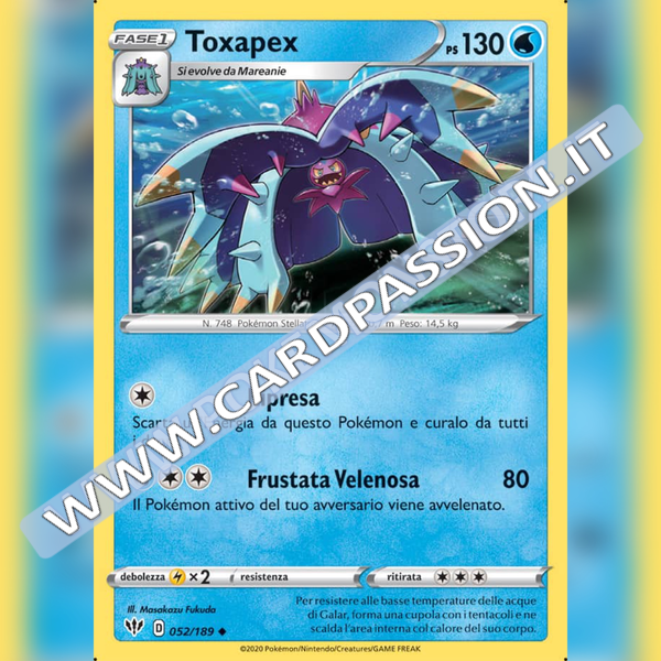052/189 Toxapex Non Comune | Fiamme Oscure - Card Passion