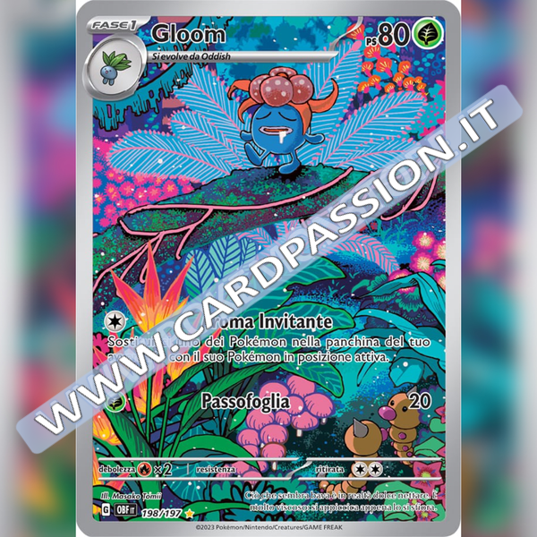 198/197 Gloom Illustrazione Rara | Ossidiana Infuocata