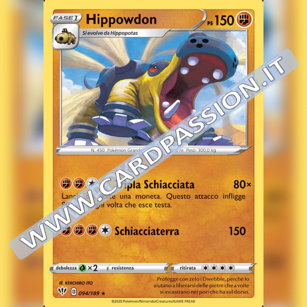 094/189 Hippowdon Rara | Fiamme Oscure - Card Passion