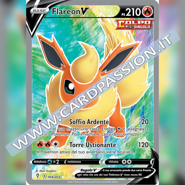 169/203 Flareon V (Full Art) | Evoluzioni Eteree - Card Passion