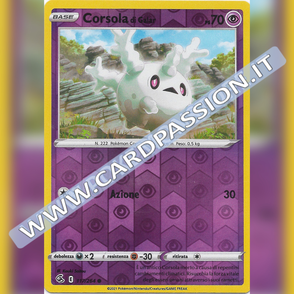 117/264 Corsola di Galar Reverse | Colpo Fusione - Card Passion