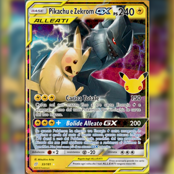 _ 33/181 Pikachu e Zekrom-GX | 30esimo Anniversario