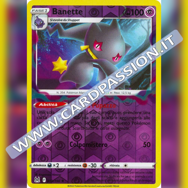 073/196 Banette Reverse | Origine Perduta - Card Passion