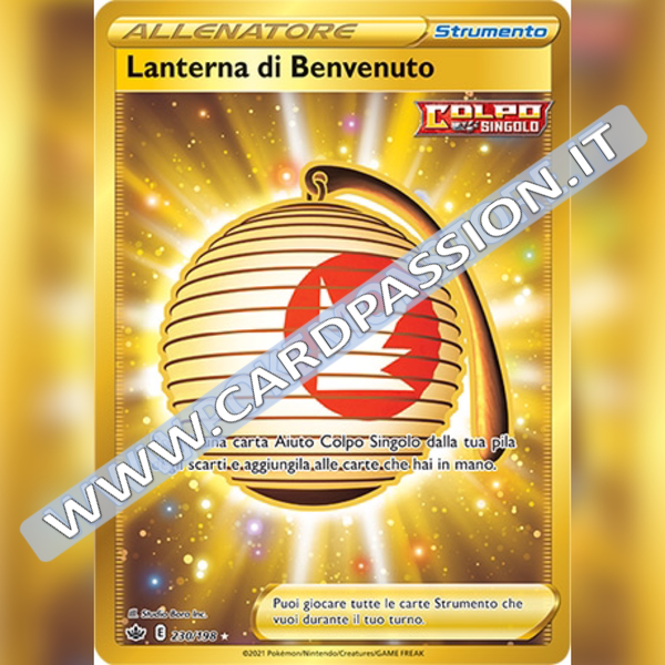 230/198 Lanterna di Benvenuto Gold | Regno Glaciale - Card Passion