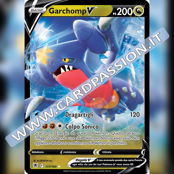 117/189 Garchomp V | Lucentezza Siderale - Card Passion