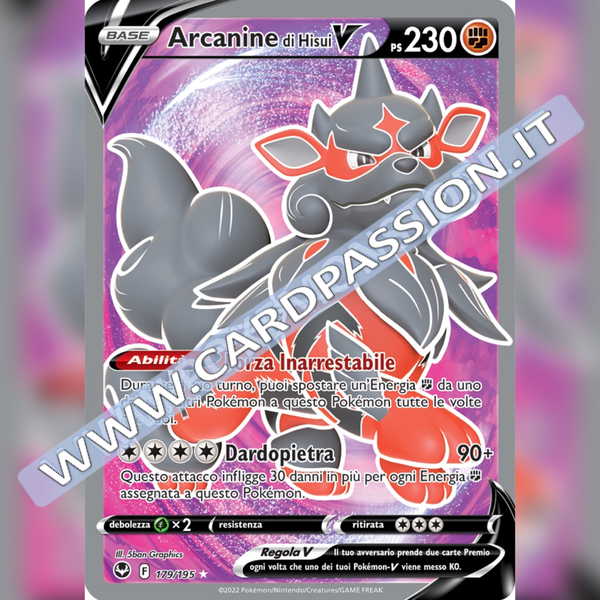 179/195 Arcanine di Hisui V (Full Art) | Tempesta Argentata