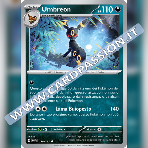 130/197 Umbreon | Ossidiana Infuocata
