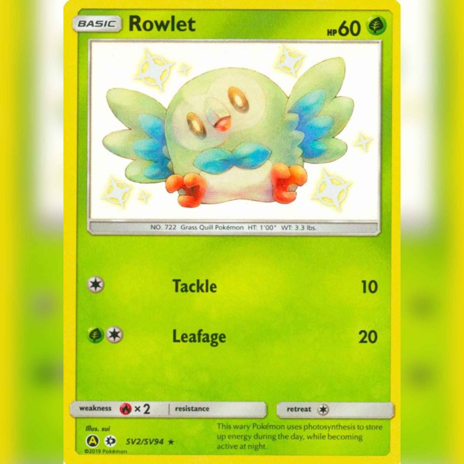 SV02/SV94 Rowlet Baby Shiny | Hidden Fates