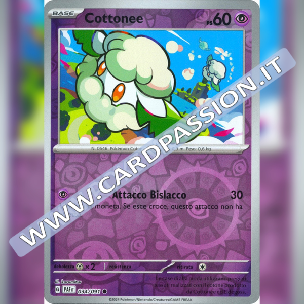 034/091 Cottonee Reverse | Destino di Paldea