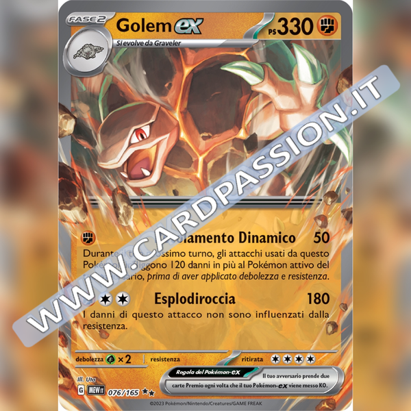 076/165 Golem ex | Scarlatto e Violetto 151