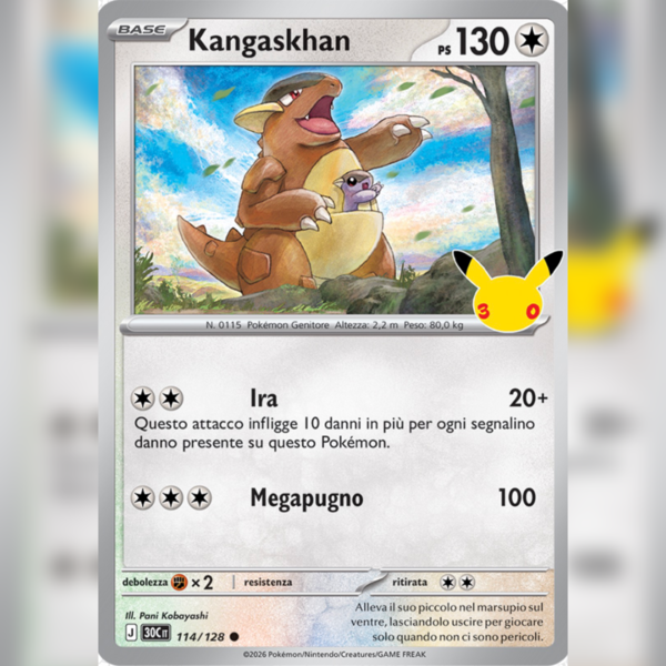 114/128 Kangaskhan Holo | 30esimo Anniversario