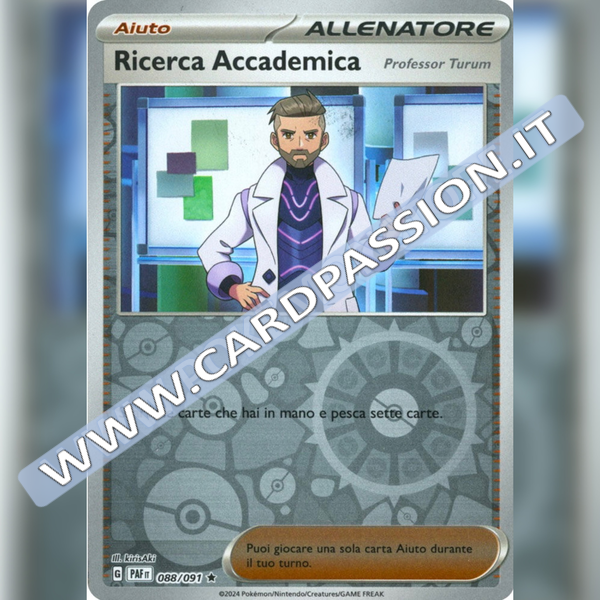 088/091 Ricerca Accademica (Professor Turum) Reverse | Destino di Paldea