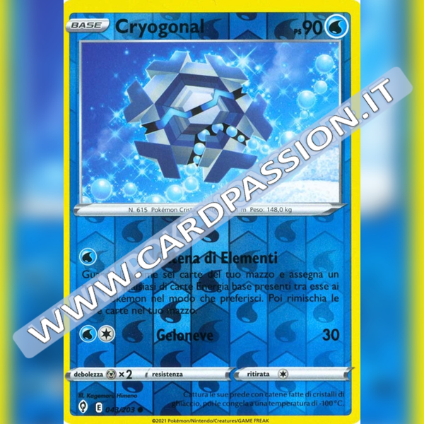 043/203 Cryogonal Reverse | Evoluzioni Eteree - Card Passion