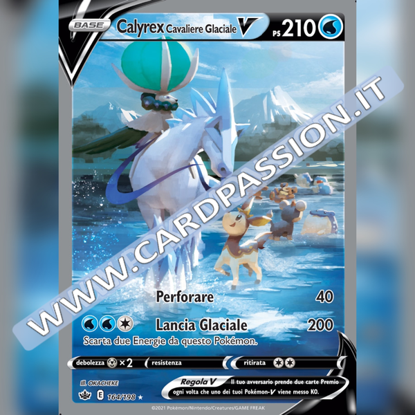164/198 Calyrex Cavaliere Glaciale V Alternative Art | Regno Glaciale - Card Passion
