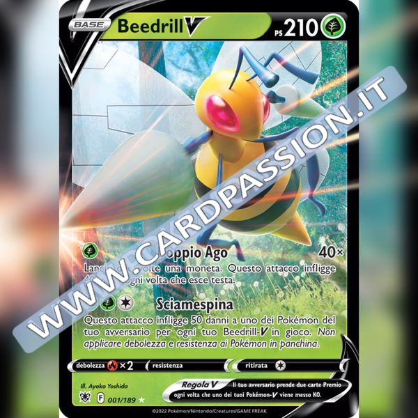 001/189 Beedrill V | Lucentezza Siderale - Card Passion