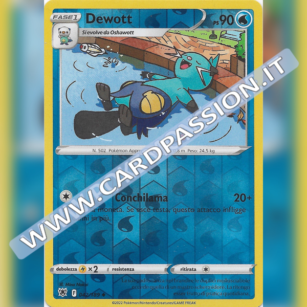 042/189 Dewott Non Comune Reverse | Lucentezza Siderale - Card Passion