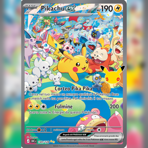 149/128 Pikachu-ex SAR | 30esimo Anniversario