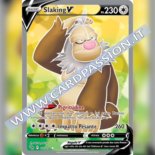 077/078 Slaking V (Full Art) | Pokemon GO - Card Passion