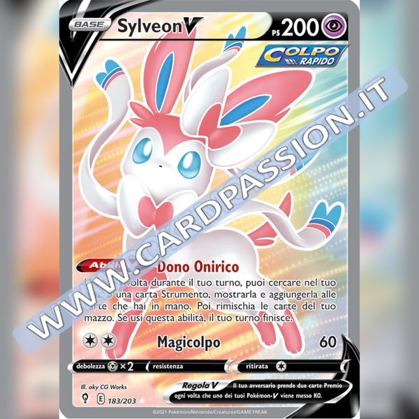 183/203 Sylveon V (Full Art) | Evoluzioni Eteree - Card Passion