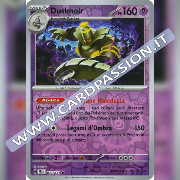 037/131 Dusknoir Reverse | Evoluzioni Prismatiche