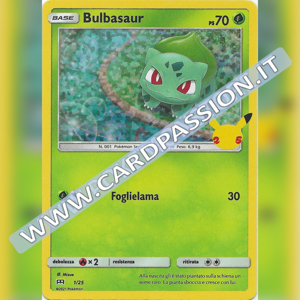 01/25 Bulbasaur Holo | McDonald's 25esimo Anniversario - Card Passion