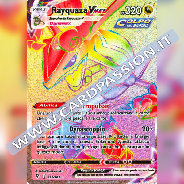 217/203 Rayquaza VMax Hyper | Evoluzioni Eteree - Card Passion