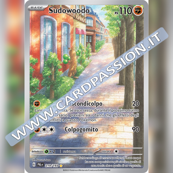 219/193 Sudowoodo Illustrazione Rara | Evoluzioni a Paldea