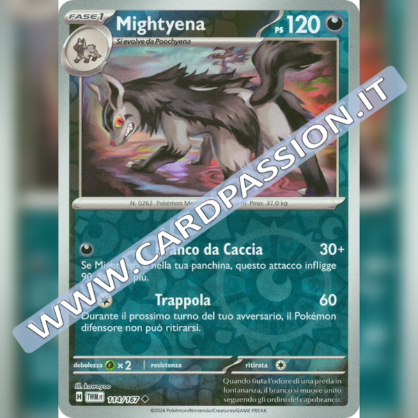 114/167 Mightyena Reverse | Crepuscolo Mascherato