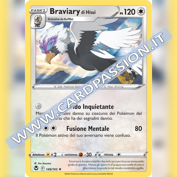 149/195 Braviary di Hisui | Tempesta Argentata
