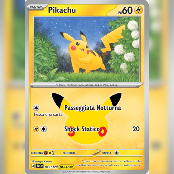 045/128 Pikachu (23/30) Holo | 30esimo Anniversario