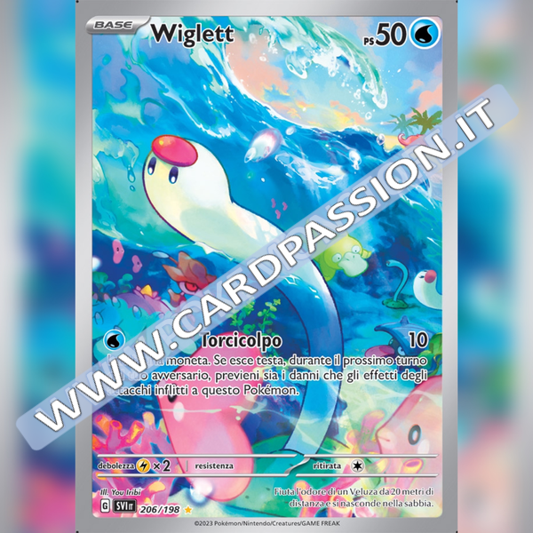 206/198 Wiglett Illustrazione Rara | Scarlatto e Violetto