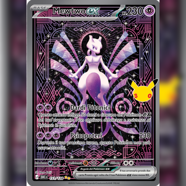 151/128 Mewtwo-ex SAR | 30esimo Anniversario