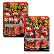 Monkey D. Luffy P-159 Combo Gold + Silver – One Piece Promo 29° Anniversario JAP