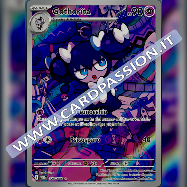 125/086 Gothorita Illustrazione Rara | Fuoco Bianco
