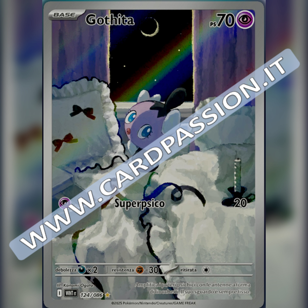 124/086 Gothita Illustrazione Rara | Fuoco Bianco