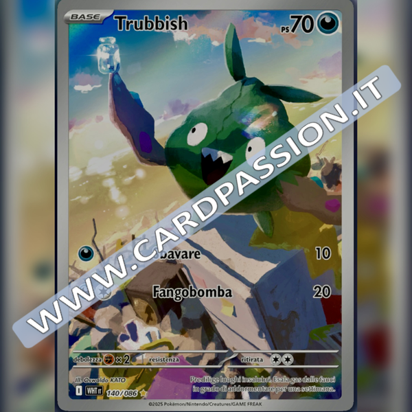 140/086 Trubbish Illustrazione Rara | Fuoco Bianco