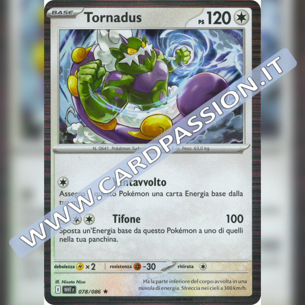 078/086 Tornadus Holo | Fuoco Bianco