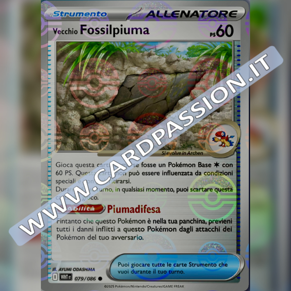 079/086 Vecchio Fossilpiuma Poke Ball Reverse | Fuoco Bianco