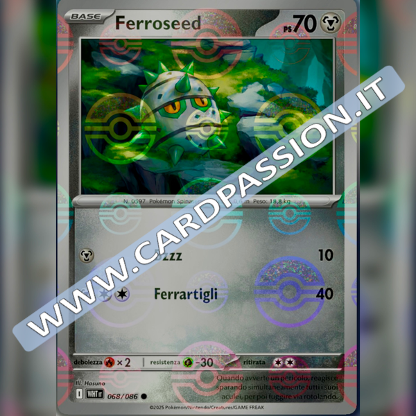 068/086 Ferroseed Poke Ball Reverse | Fuoco Bianco