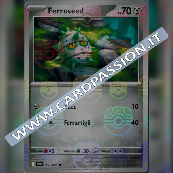 068/086 Ferroseed Master Ball Reverse | Fuoco Bianco