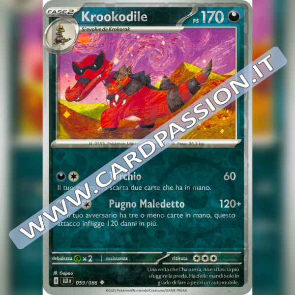 059/086 Krookodile Reverse | Luce Nera