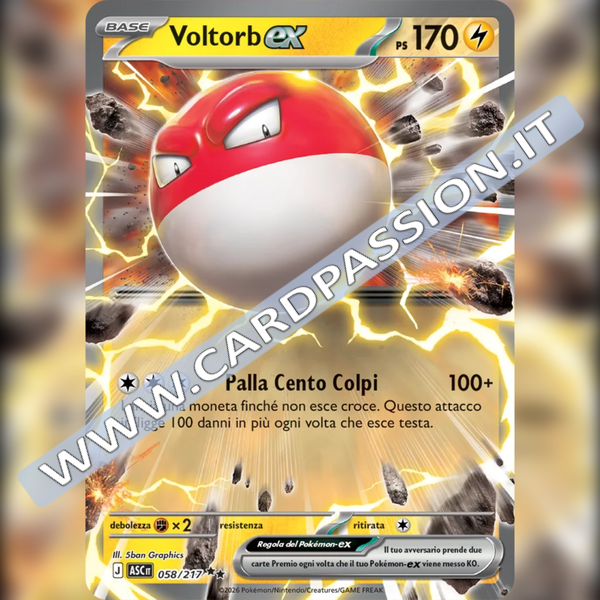 058/217 Voltorb ex | Ascesa Eroica