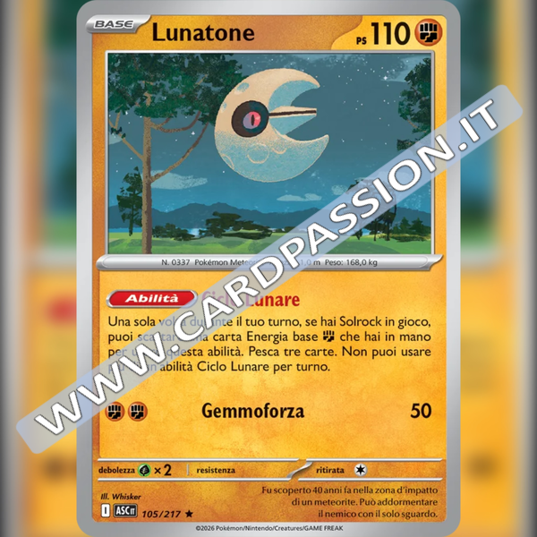105/217 Lunatone Holo | Ascesa Eroica