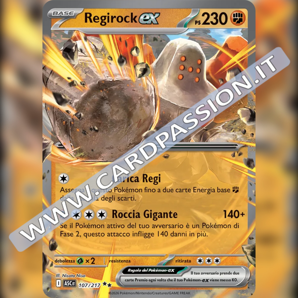 107/217 Regirock ex | Ascesa Eroica