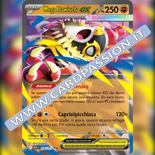 116/217 Mega Hawlucha ex | Ascesa Eroica