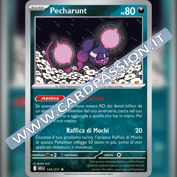 143/217 Pecharunt Holo | Ascesa Eroica
