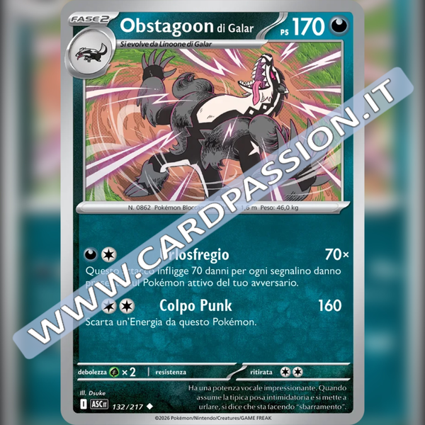 132/217 Obstagoon di Galar | Ascesa Eroica